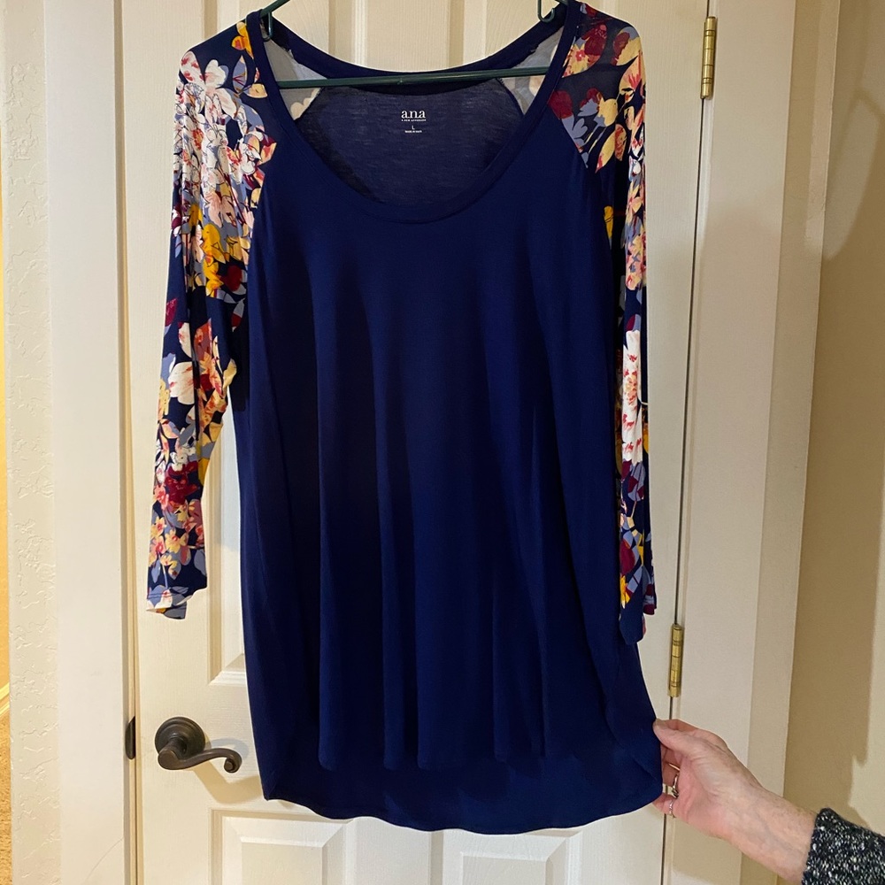 A.N.A 3/4 sleeve top size L